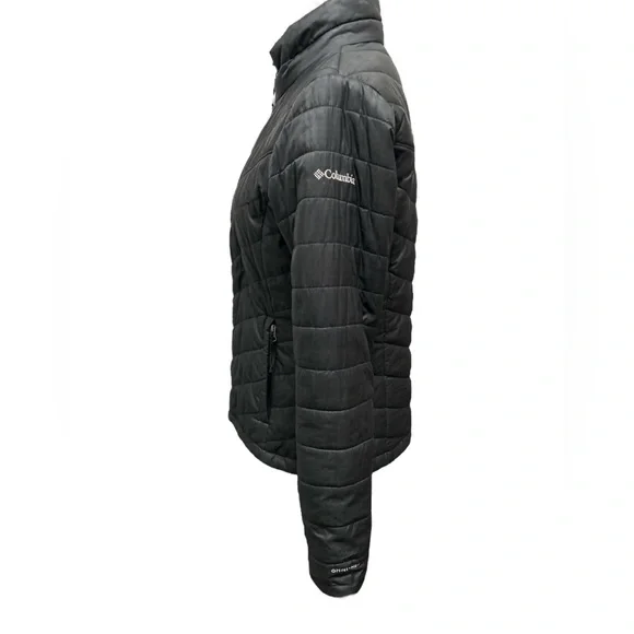 Columbia Jacket Women’s Sz Medium Puffer Black Omni Heat Reflective Panel Coat - Picture 4 of 10